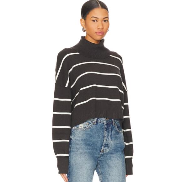 Free People Paulie Sweater in Smoked Pearl Combo NWT Size XS - Picture 2 of 3